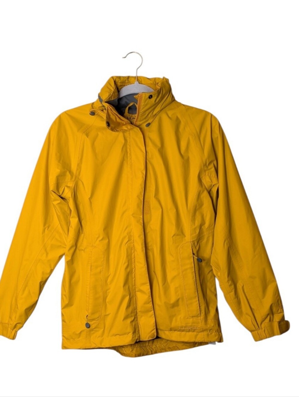 L.L. Bean Pathfinder GORE-TEX Waterproof Rain Shell Jacket yellow-gold size XS